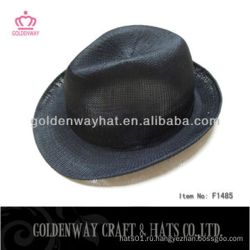 Черный полиэстер вязание крючком trilby hat